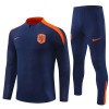 Nederland Trenings Collegegenser 2024-25 Kvart-Zip Navy - Barn